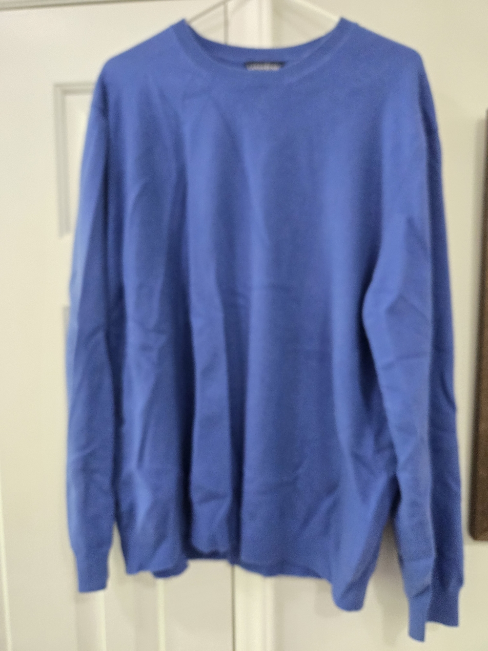 Lands' End Men's Royal Blue Crewneck Cashmere Sweater